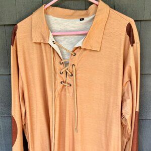 Men's XL Long Sleeve Shirt, Tan